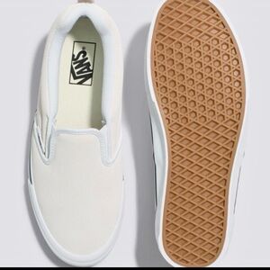 Vans Knu Skool Suede Slip-On Sneakers, NWOB, Marshmallow White, Women’s 7.5 (38)